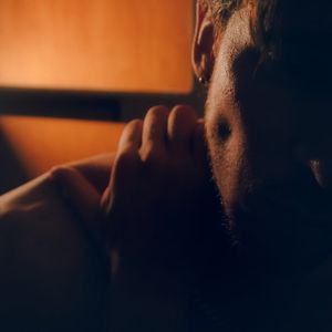 Detail of a male back during muscular tension